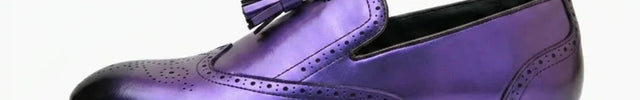 Mocassin à gland cuir fendu homme style brogue - Vue 1 - Mocassin