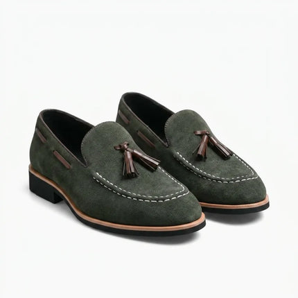 Mocassin à glands en daim homme élégant - Vue 1 - Mocassin