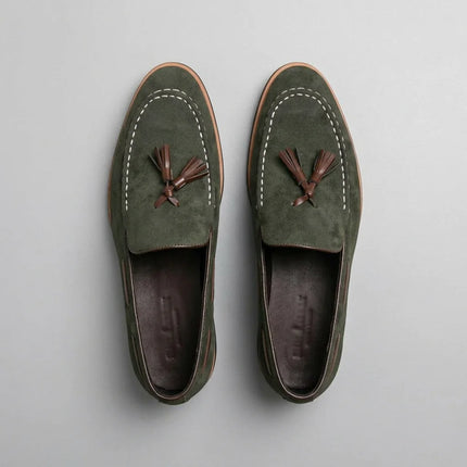 Mocassin à glands en daim homme élégant - Vue 2 - Mocassin