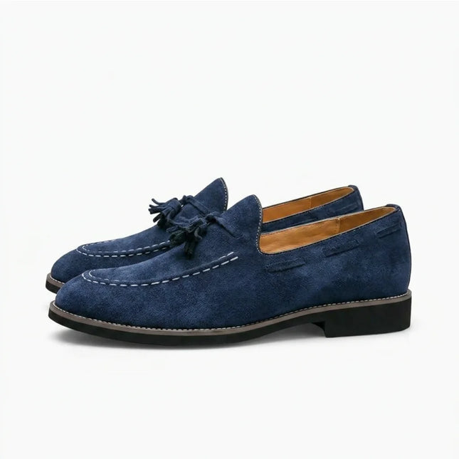 Mocassin à glands homme en daim véritable - Vue 1 - Mocassin