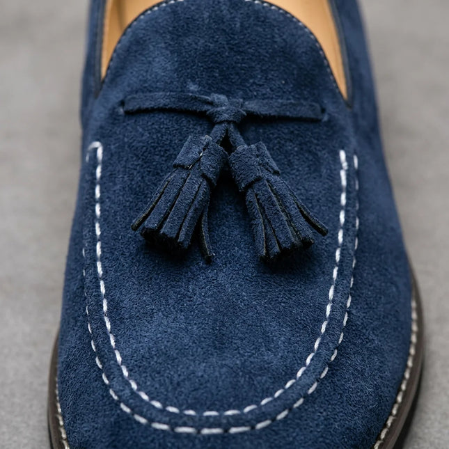 Mocassin à glands homme en daim véritable - Vue 4 - Mocassin