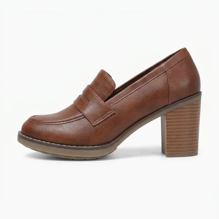 Mocassin à talons 8cm femme quotidien élégant - Vue 1 - Mocassin