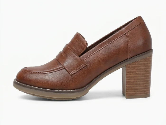 Mocassin à talons 8cm femme quotidien élégant - Vue 1 - Mocassin