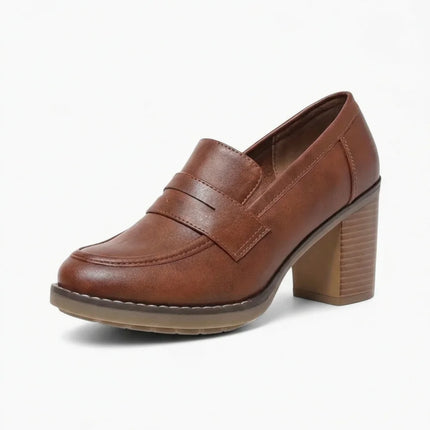Mocassin à talons 8cm femme quotidien élégant - Vue 1 - Mocassin