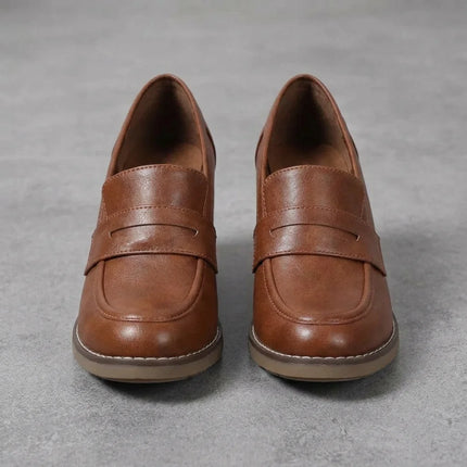 Mocassin à talons 8cm femme quotidien élégant - Vue 2 - Mocassin