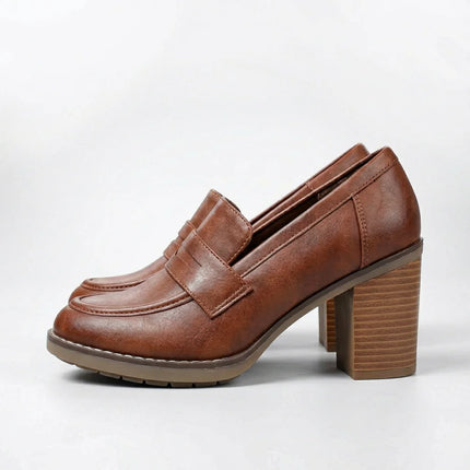 Mocassin à talons 8cm femme quotidien élégant - Vue 3 - Mocassin