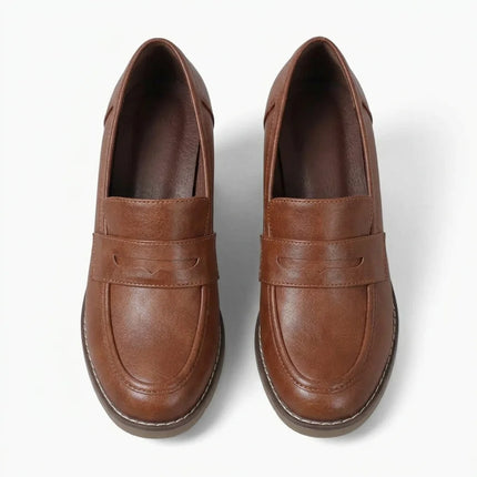 Mocassin à talons 8cm femme quotidien élégant - Vue 4 - Mocassin