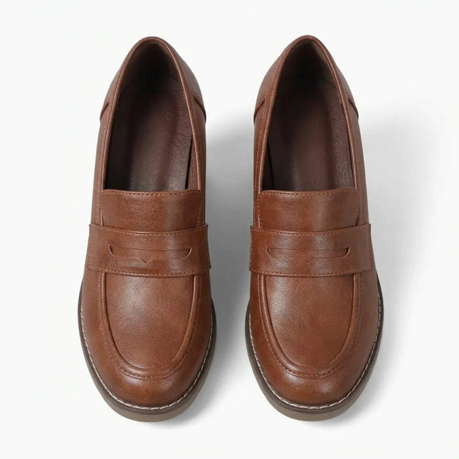 Mocassin à talons 8cm femme quotidien élégant - Vue 4 - Mocassin
