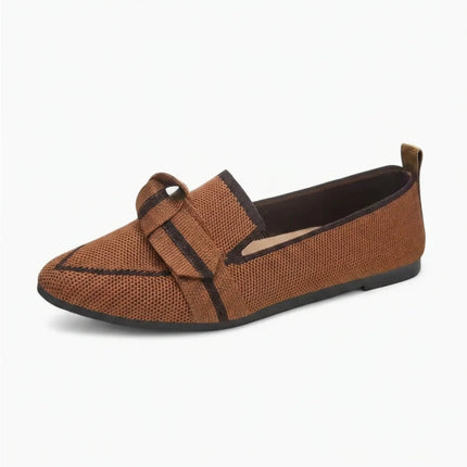 Mocassin ballerine bout pointu tissu femme élégant - Vue 1 - Mocassin