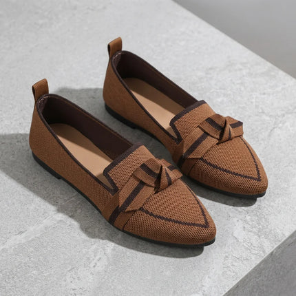 Mocassin ballerine bout pointu tissu femme élégant - Vue 2 - Mocassin