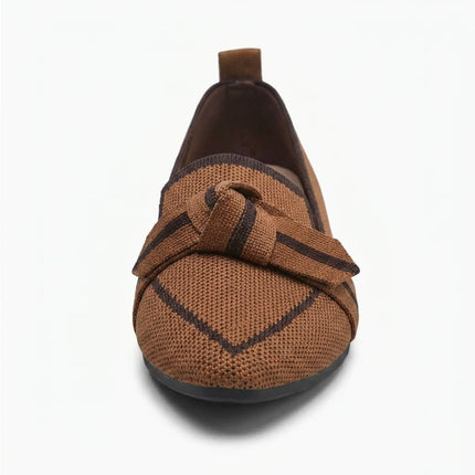 Mocassin ballerine bout pointu tissu femme élégant - Vue 3 - Mocassin