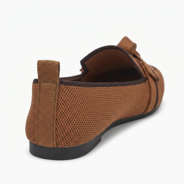 Mocassin ballerine bout pointu tissu femme élégant - Vue 4 - Mocassin