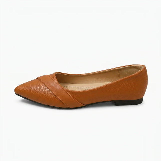 Mocassin ballerine cuir verni femme élégant - Vue 1 - Mocassin