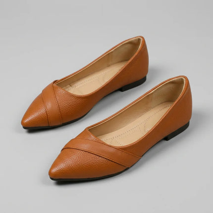 Mocassin ballerine cuir verni femme élégant - Vue 2 - Mocassin