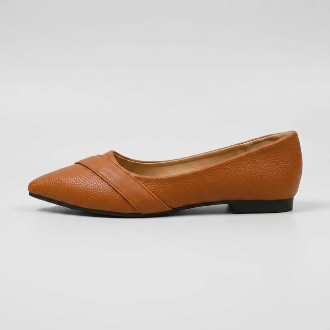 Mocassin ballerine cuir verni femme élégant - Vue 3 - Mocassin
