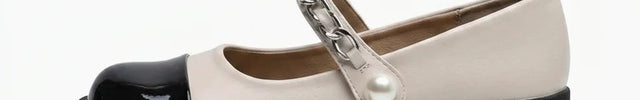Mocassin ballerine vernis à boucles petit talon femme - Vue 1 - Mocassin