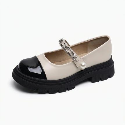 Mocassin ballerine vernis à boucles petit talon femme - Vue 2 - Mocassin