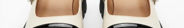 Mocassin ballerine vernis à boucles petit talon femme - Vue 3 - Mocassin