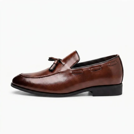 Mocassin cuir à gland homme élégant - Vue 1 - Mocassin