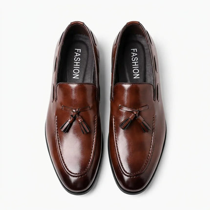 Mocassin cuir à gland homme élégant - Vue 2 - Mocassin
