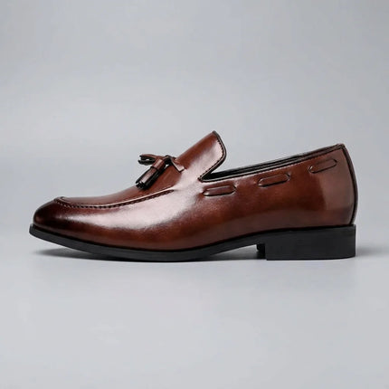 Mocassin cuir à gland homme élégant - Vue 3 - Mocassin