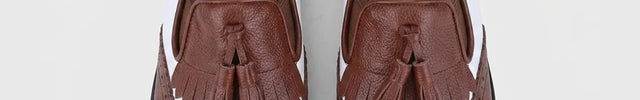 Mocassin cuir à glands et franges femme quotidien - Vue 3 - Mocassin