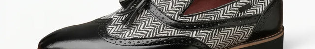 Mocassin cuir à glands motif chevrons homme élégant - Vue 1 - Mocassin