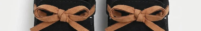 Mocassin cuir à lacets franges premier pas bébé - Vue 2 - Mocassin