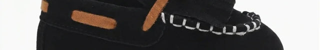 Mocassin cuir à lacets franges premier pas bébé - Vue 4 - Mocassin