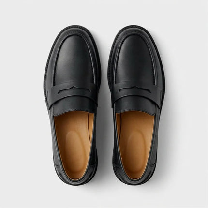 Mocassin cuir à petit talon épais femme quotidien - Vue 2 - Mocassin