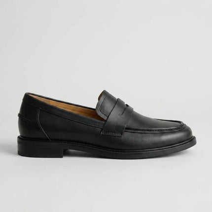 Mocassin cuir à petit talon épais femme quotidien - Vue 3 - Mocassin