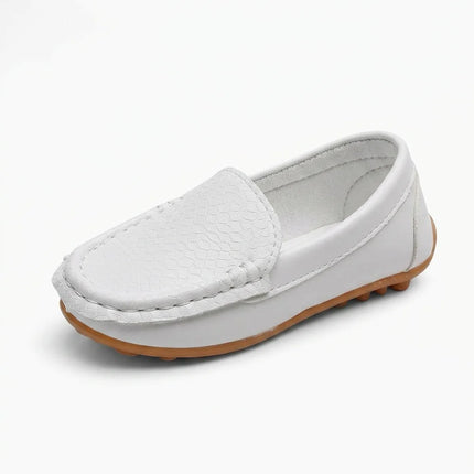 Mocassin cuir bébé fille motif crocodile - Vue 1 - Mocassin