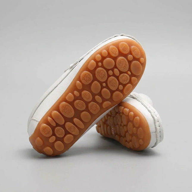 Mocassin cuir bébé fille motif crocodile - Vue 5 - Mocassin