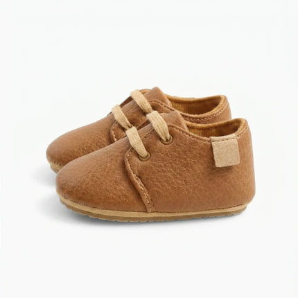 Mocassin cuir bébé souple lacets - Vue 1 - Mocassin