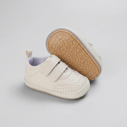 Mocassin cuir bébé style bateau velcro - Vue 3 - Mocassin
