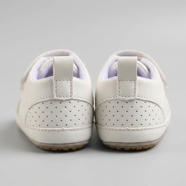 Mocassin cuir bébé style bateau velcro - Vue 4 - Mocassin