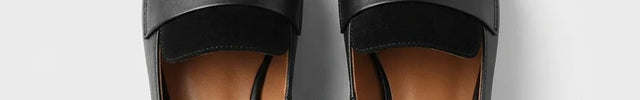 Mocassin cuir et daim à talon carré femme - Vue 3 - Mocassin