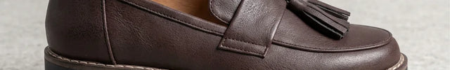 Mocassin cuir femme à glands élégant plateforme - Vue 2 - Mocassin