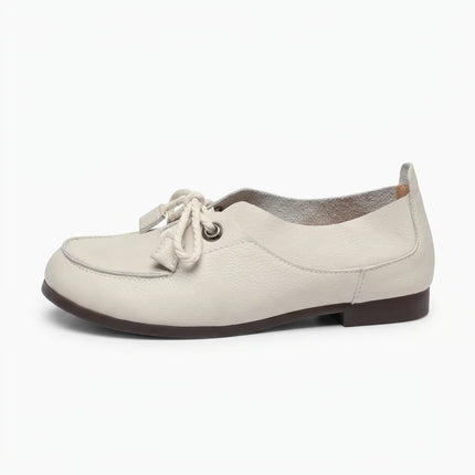 Mocassin cuir femme à lacets semelles épaisses - Vue 1 - Mocassin