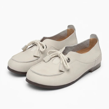 Mocassin cuir femme à lacets semelles épaisses - Vue 1 - Mocassin