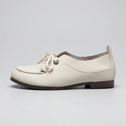 Mocassin cuir femme à lacets semelles épaisses - Vue 2 - Mocassin