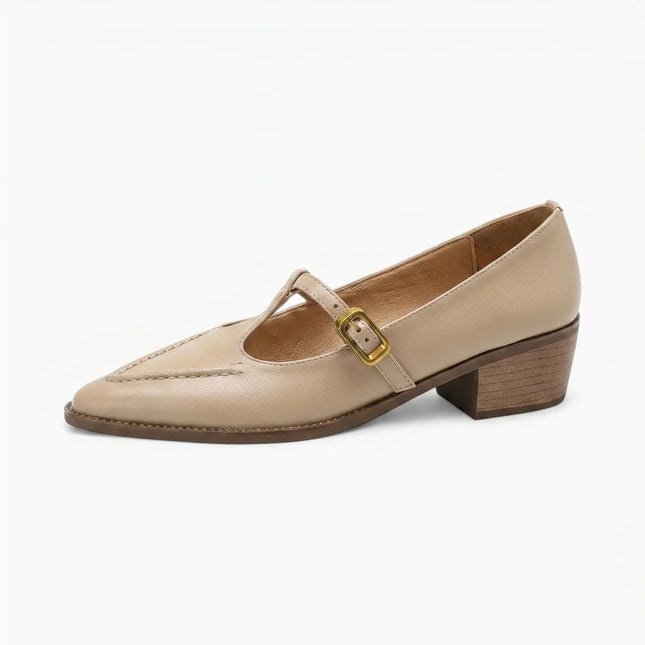 Mocassin cuir femme ballerine à bride élégant - Vue 1 - Mocassin