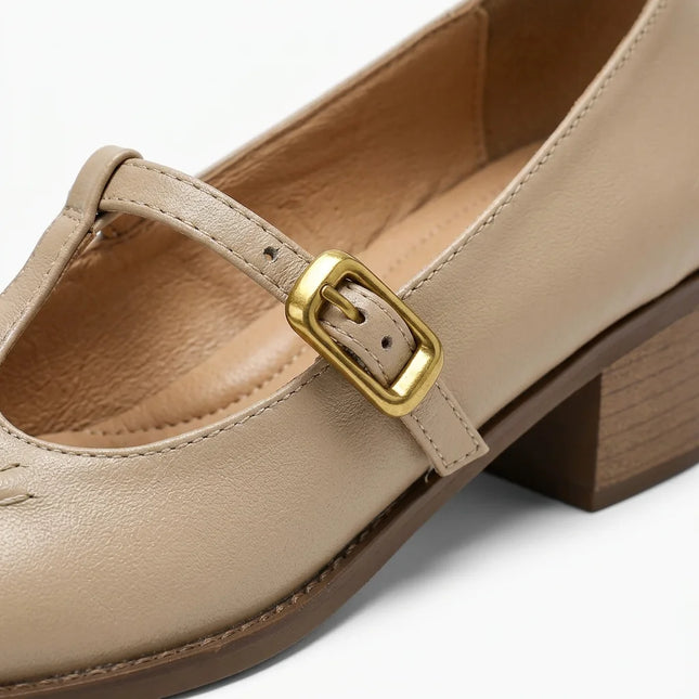 Mocassin cuir femme ballerine à bride élégant - Vue 3 - Mocassin