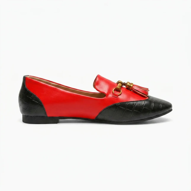 Mocassin cuir femme quotidien élégant à glands - Vue 1 - Mocassin