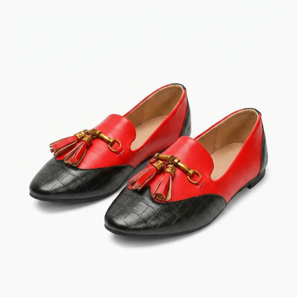 Mocassin cuir femme quotidien élégant à glands - Vue 2 - Mocassin