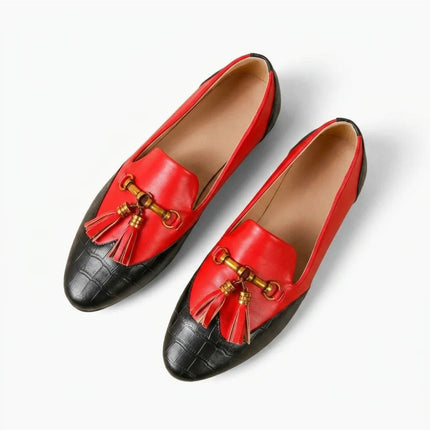 Mocassin cuir femme quotidien élégant à glands - Vue 3 - Mocassin