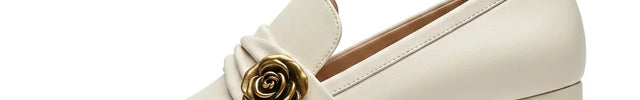 Mocassin cuir femme talon carré élégant - Vue 1 - Mocassin