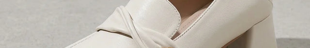 Mocassin cuir femme talon carré élégant - Vue 3 - Mocassin