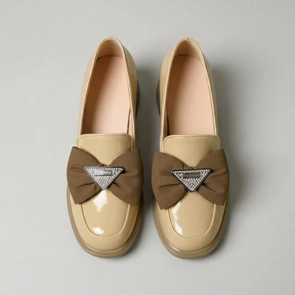 Mocassin cuir fendu semelle épaisse femme élégant - Vue 2 - Mocassin