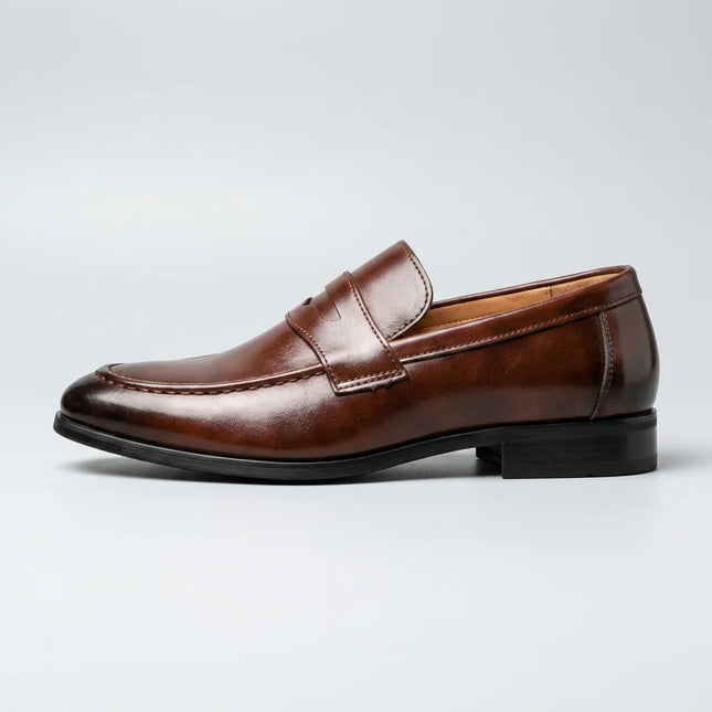Mocassin cuir homme semelle gomme confort élégant - Vue 3 - Mocassin